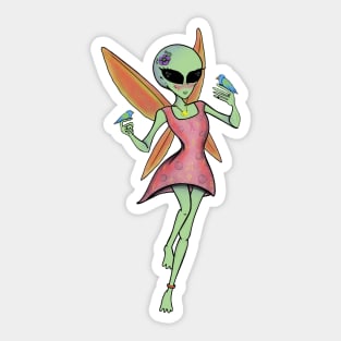 Bird Fairy Friend Sticker